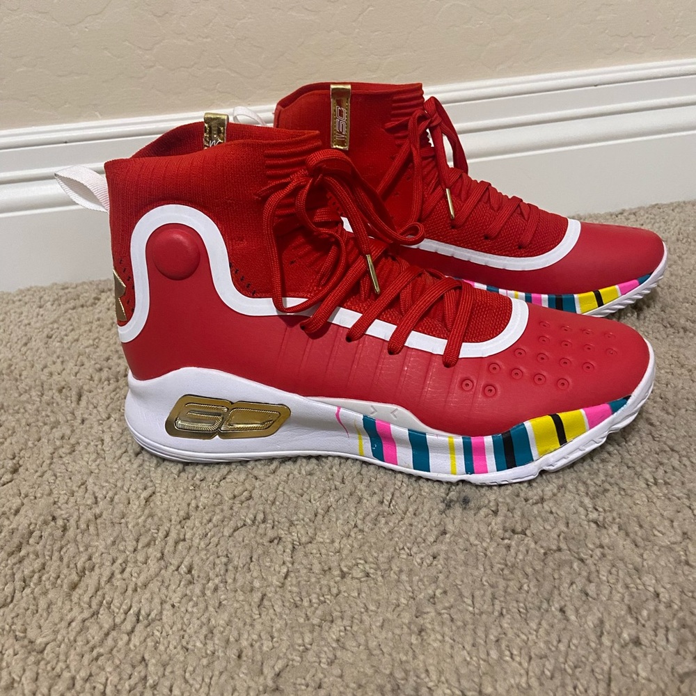 Under Armour Men's Size 12 Stephen Curry 4 Flotro Chinese New Year Edition